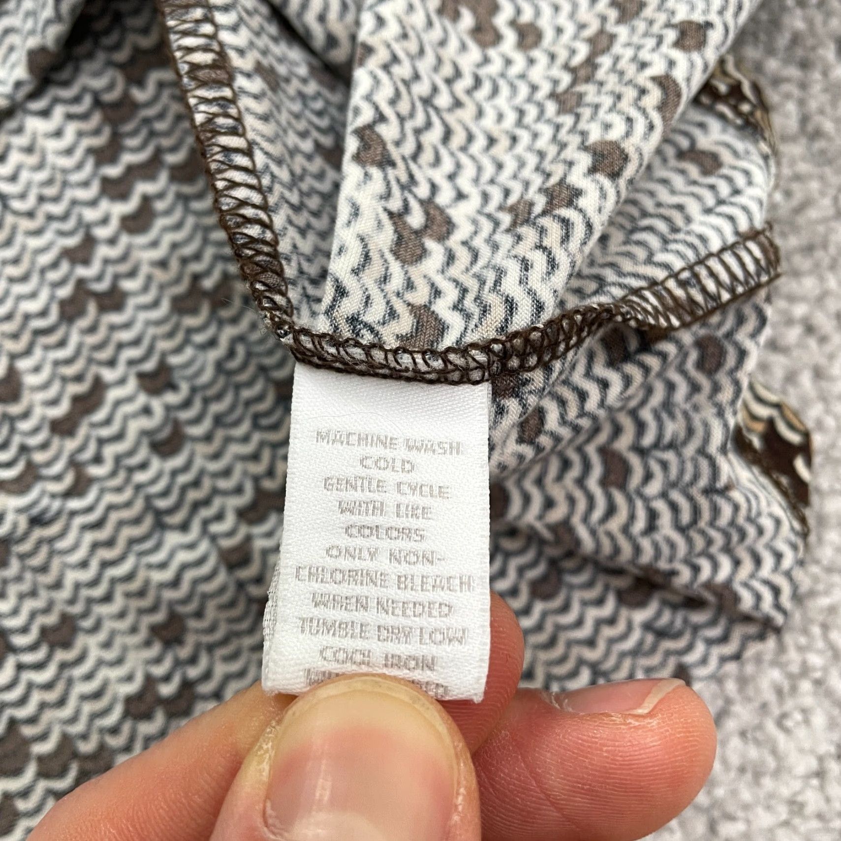 Charter Club Charter Club Blouse Shirt Womens Large Multicolor Geometric Sleeveless Cowl Neck Knit Stretch Casual Everyday Size L / US 10 / IT 46 - 4 Thumbnail