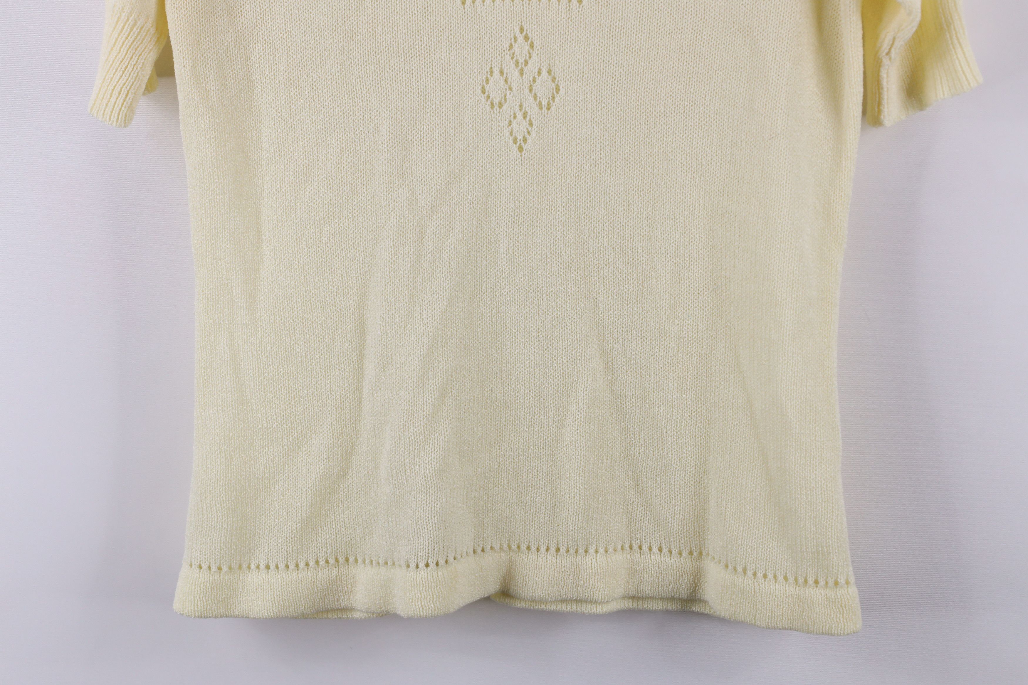 Vintage Vintage 60s 70s Streetwear Diamond Knit Collared Polo Shirt Size M / US 6-8 / IT 42-44 - 3 Thumbnail