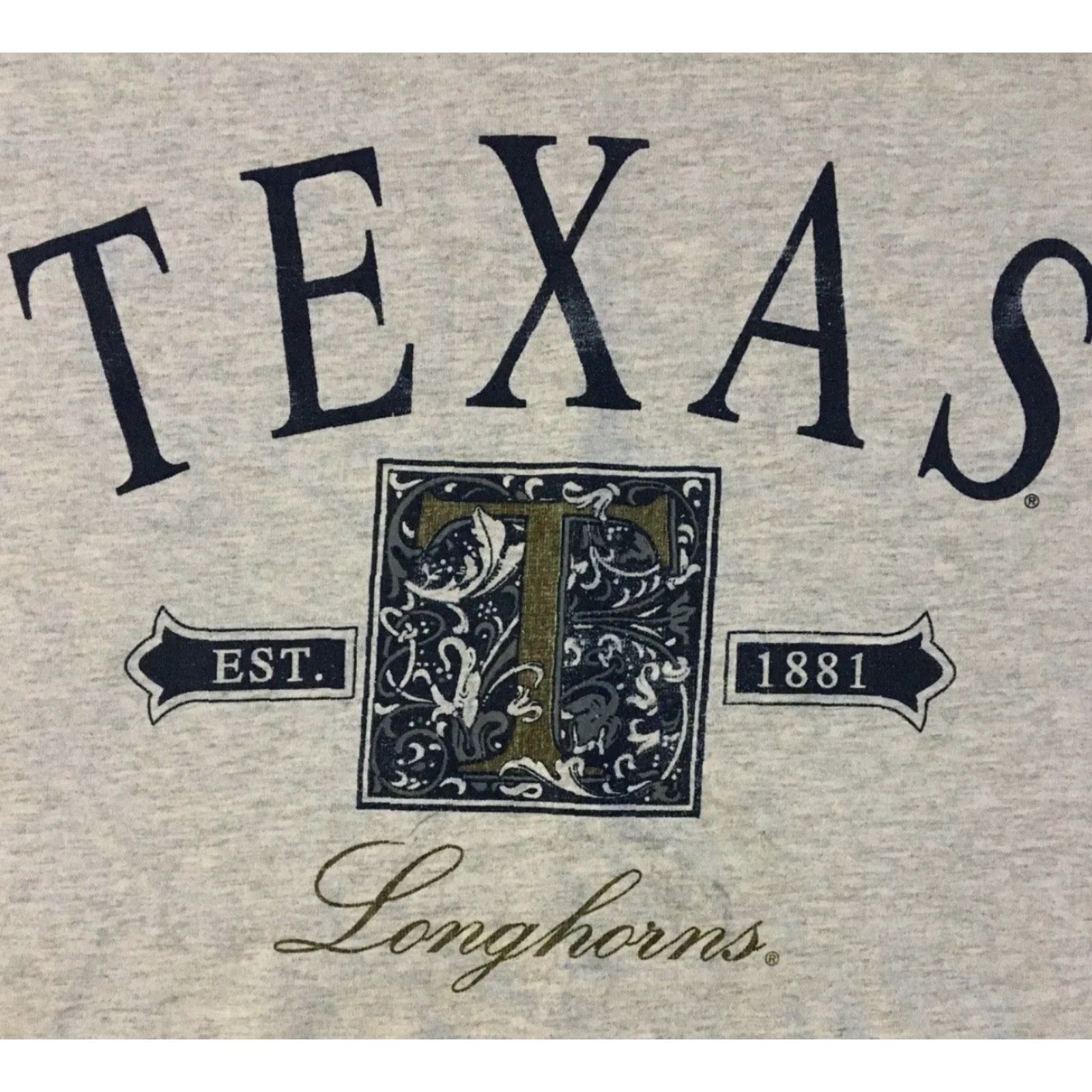 Vintage VINTAGE 90s University Of Texas Faded Distress Shirt XL USA School Track Grunge T-Shirt Mens Grey Size US XL / EU 56 / 4 - 2 Thumbnail