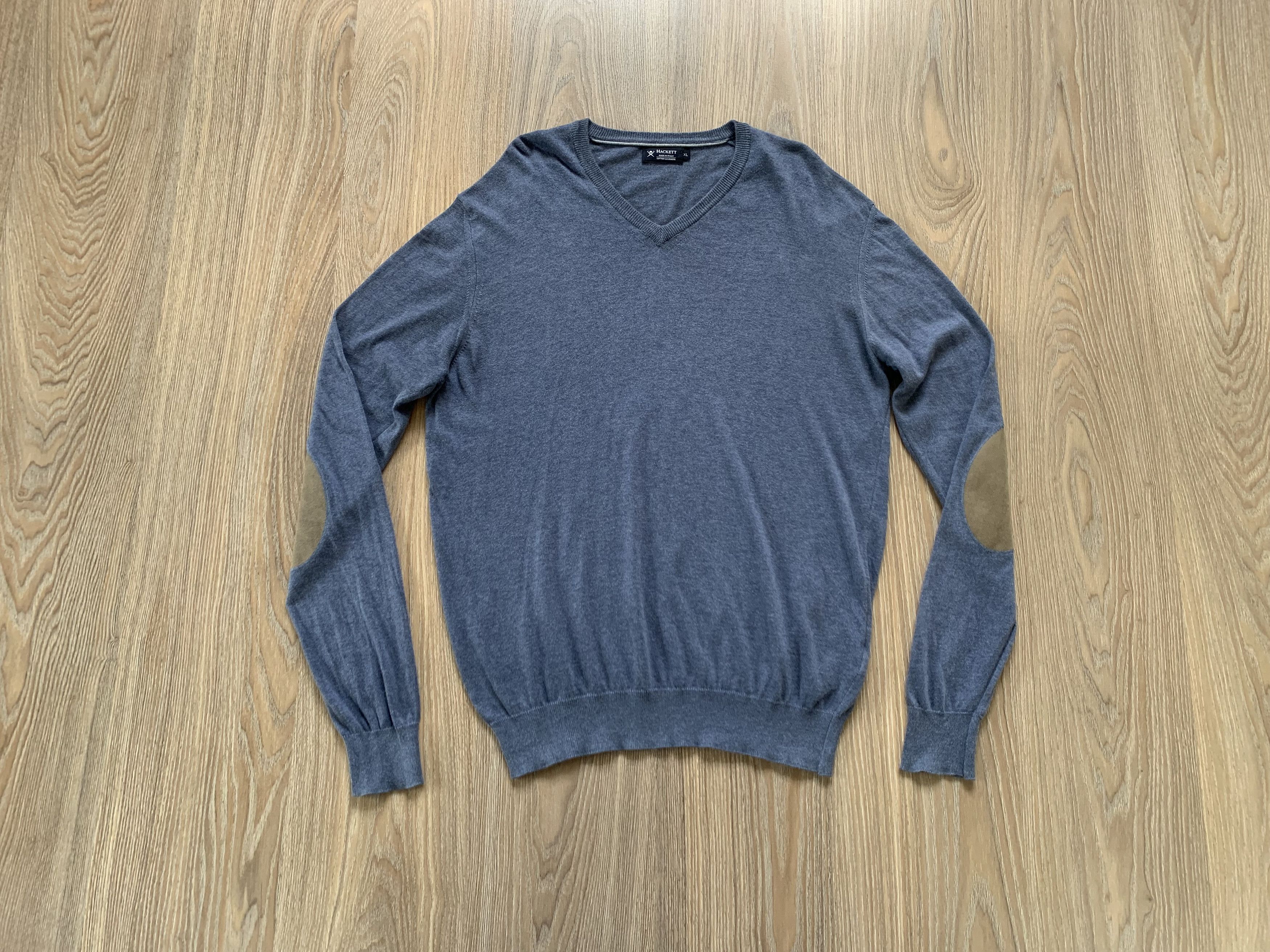 Hackett Hackett London Mens Cotton Cashmere V Neck Jumper Sweater Size US XL / EU 56 / 4 - 1 Thumbnail