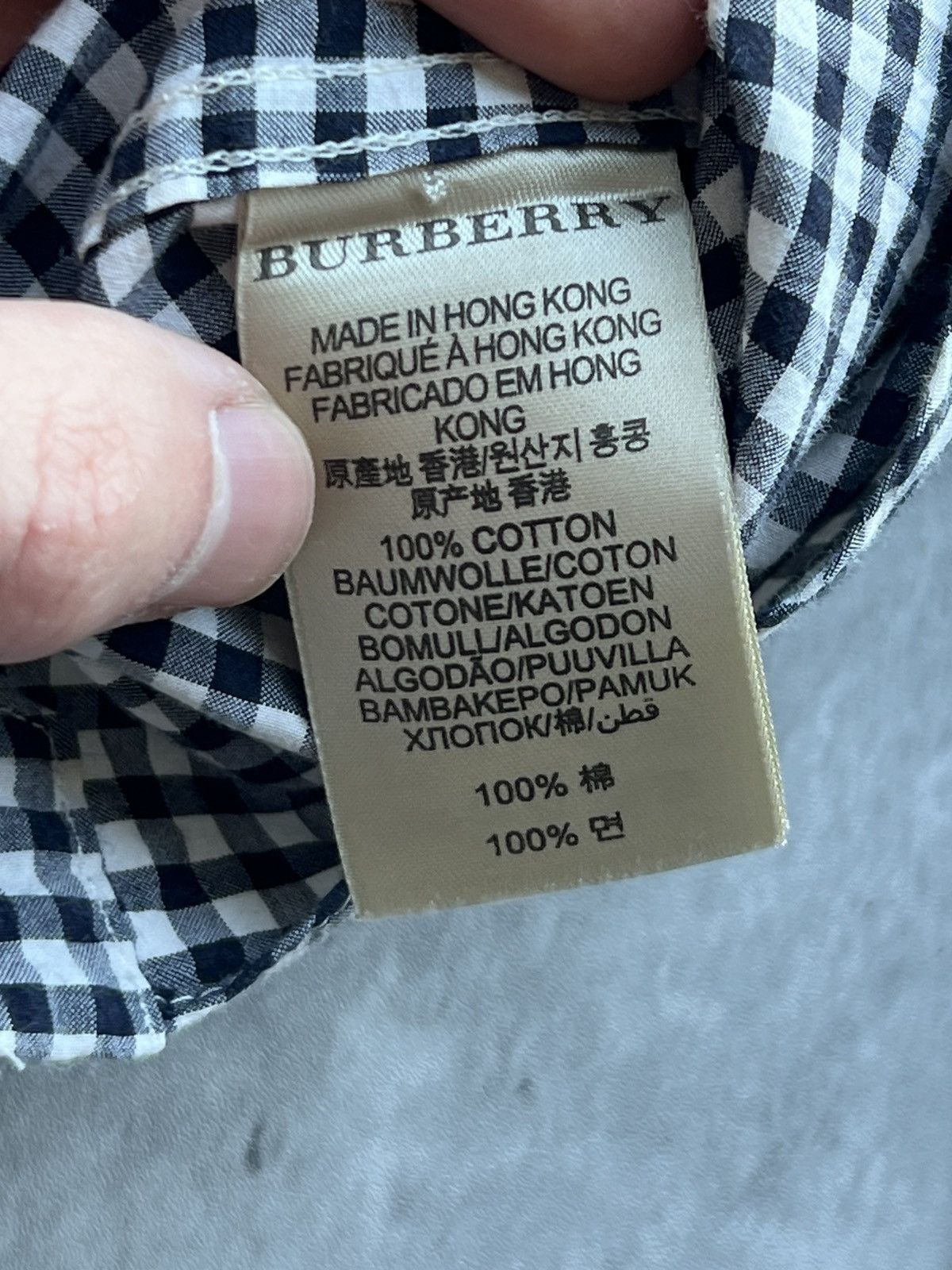 Burberry Burberry Checkered Button Up Shirt Long Sleeve Size US XL / EU 56 / 4 - 5 Thumbnail