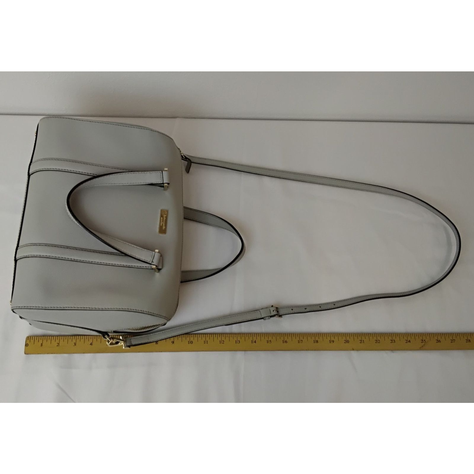 Kate Spade Kate Spade Dome Handbag Gray Pebbled Leather Purse Crossbody Size ONE SIZE - 21 Thumbnail