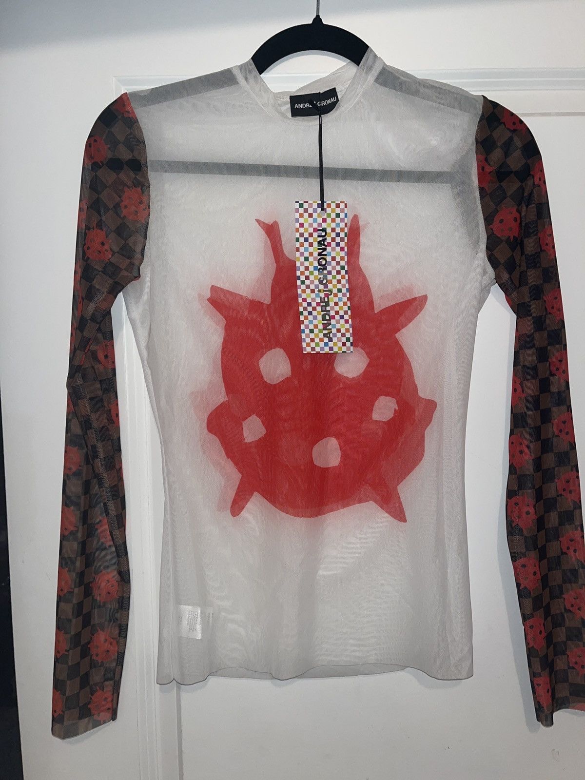 Other Andrej Gronau Red & White Long Sleeve T Shirt Size S / US 4 / IT 40 - 1 Thumbnail