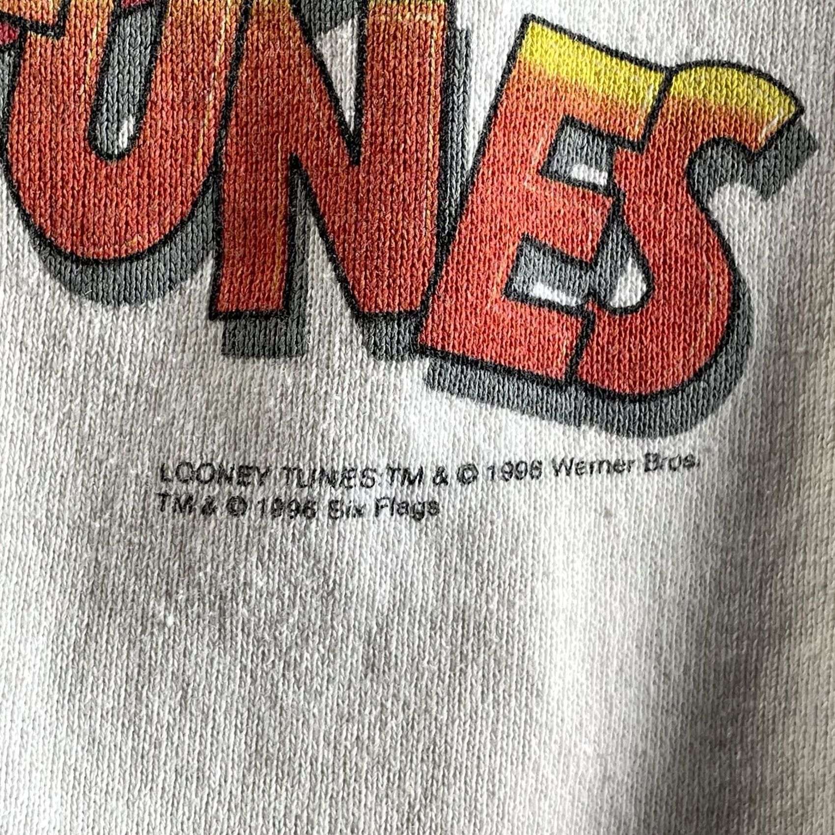 Vintage VINTAGE Six Flags Sweatshirt Mens 2XL Crew Neck Pullover Graphic Print 90s White Cotton Fleece Autumn Winter Fall Spring Theme Park Size US XXL / EU 58 / 5 - 4 Thumbnail
