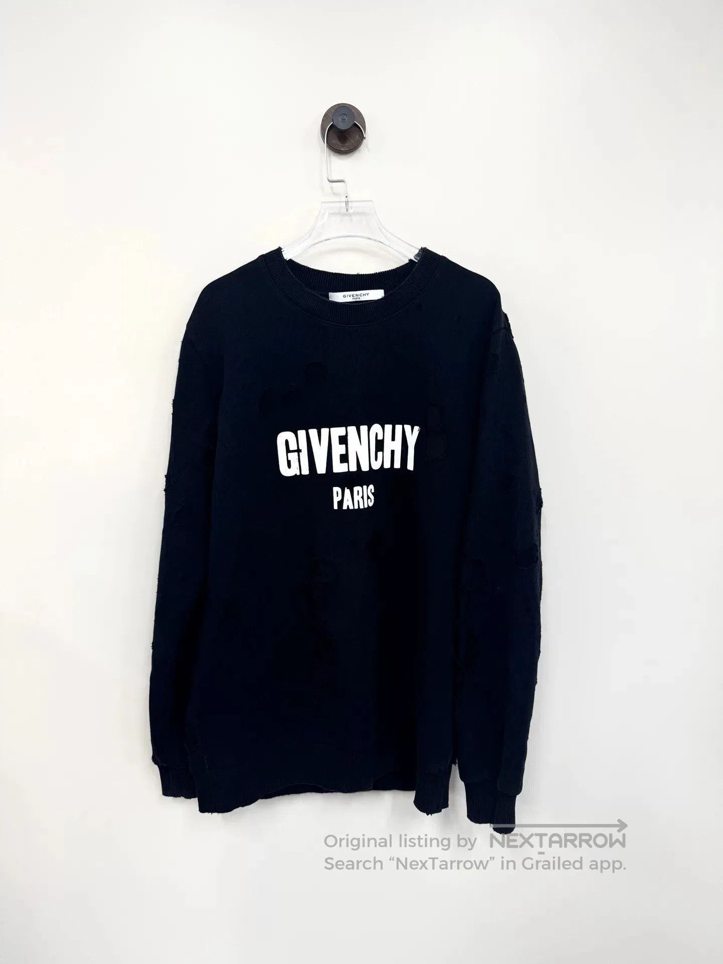 Givenchy Givenchy Black Distressed Logo Hoodie XS. Size XS / US 0-2 / IT 36-38 - 1 Thumbnail