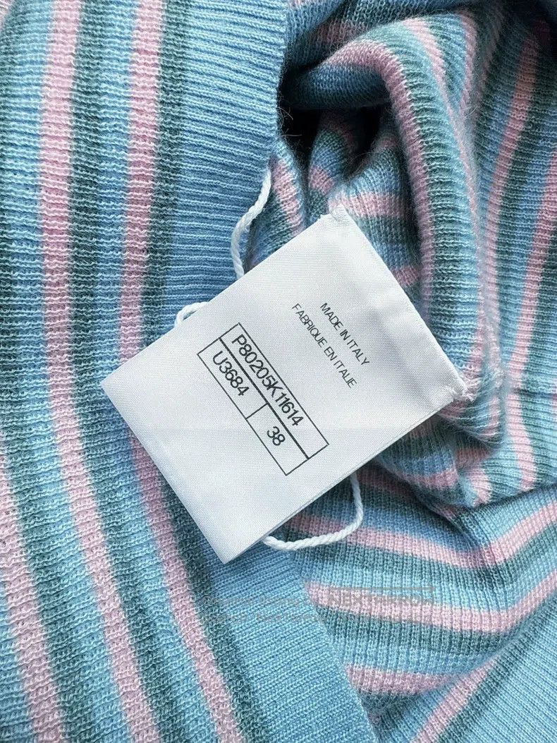 Chanel Chanel 25B blue and pink colour-block striped cashmere kni Size XS / US 0-2 / IT 36-38 - 5 Thumbnail