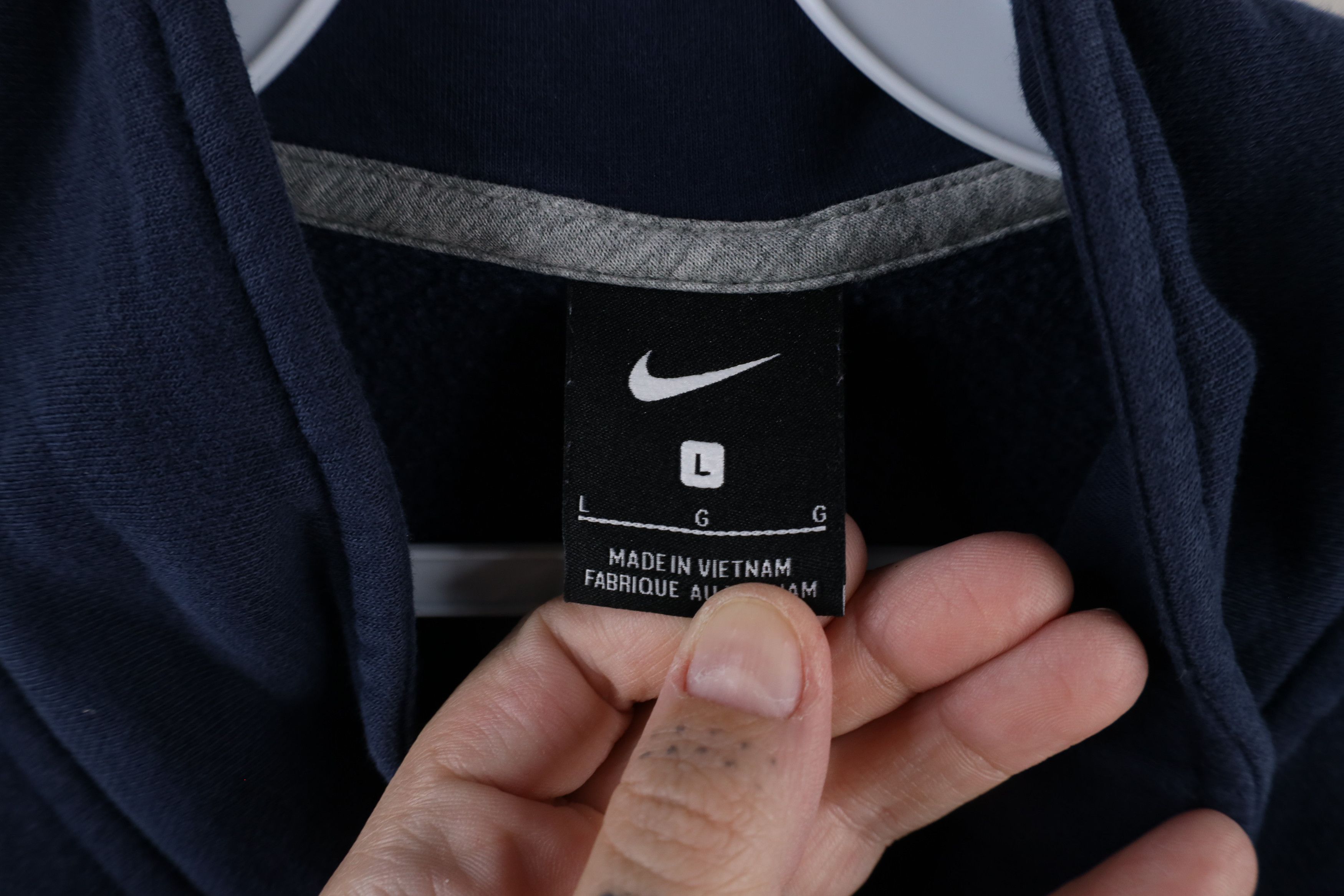 Nike × Vintage Vintage Nike Swoosh University Michigan Half Zip Sweatshirt Size US L / EU 52-54 / 3 - 10 Thumbnail
