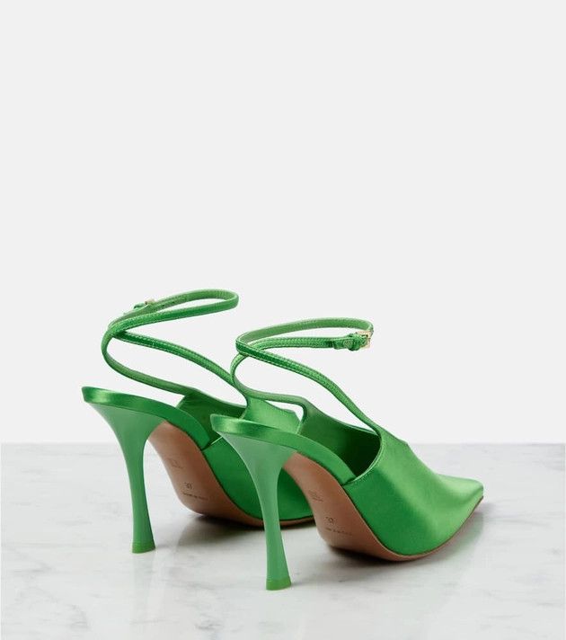 Givenchy o1srvl11e0624 Slingback Pumps in Green Size US 8 / IT 38 - 3 Thumbnail