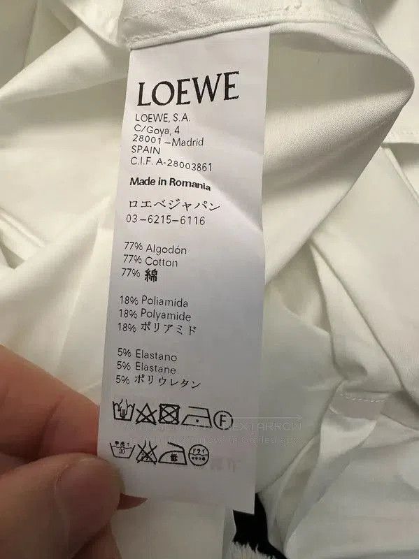 Loewe Loewe White Cotton Women's Shirt . Size XS / US 0-2 / IT 36-38 - 5 Thumbnail