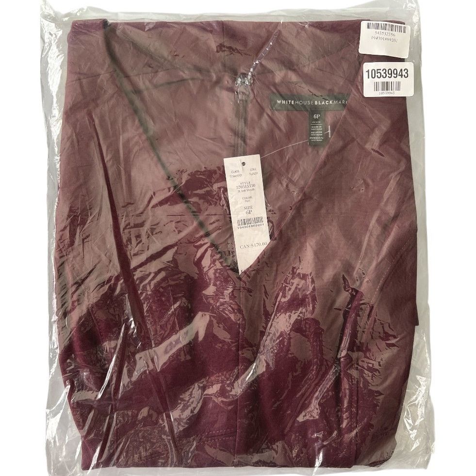 White House Black Market White House Black Market Burgandy Sheath Dress, 6P Size S / US 4 / IT 40 - 6 Thumbnail