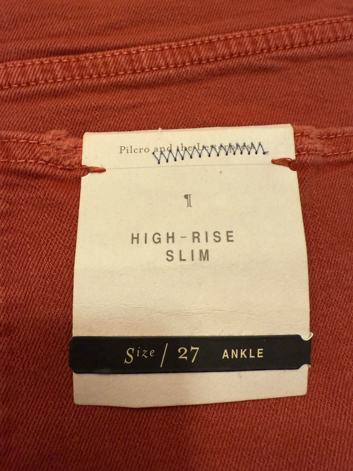 Anthropologie Anthropologie Pilcro Straight Red Orange Distressed Jeans 2 Size 27" / US 4 / IT 40 - 9 Thumbnail