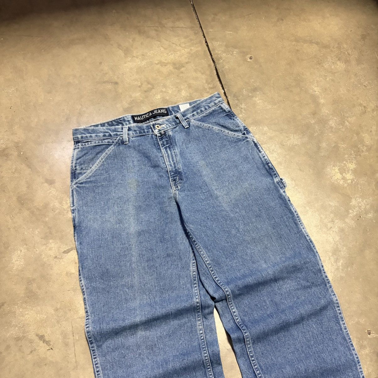 Nautica Vintage Nautica Jeans Wide Leg Baggy Carpenter Skater Y2K Size US 34 / EU 50 - 8 Thumbnail