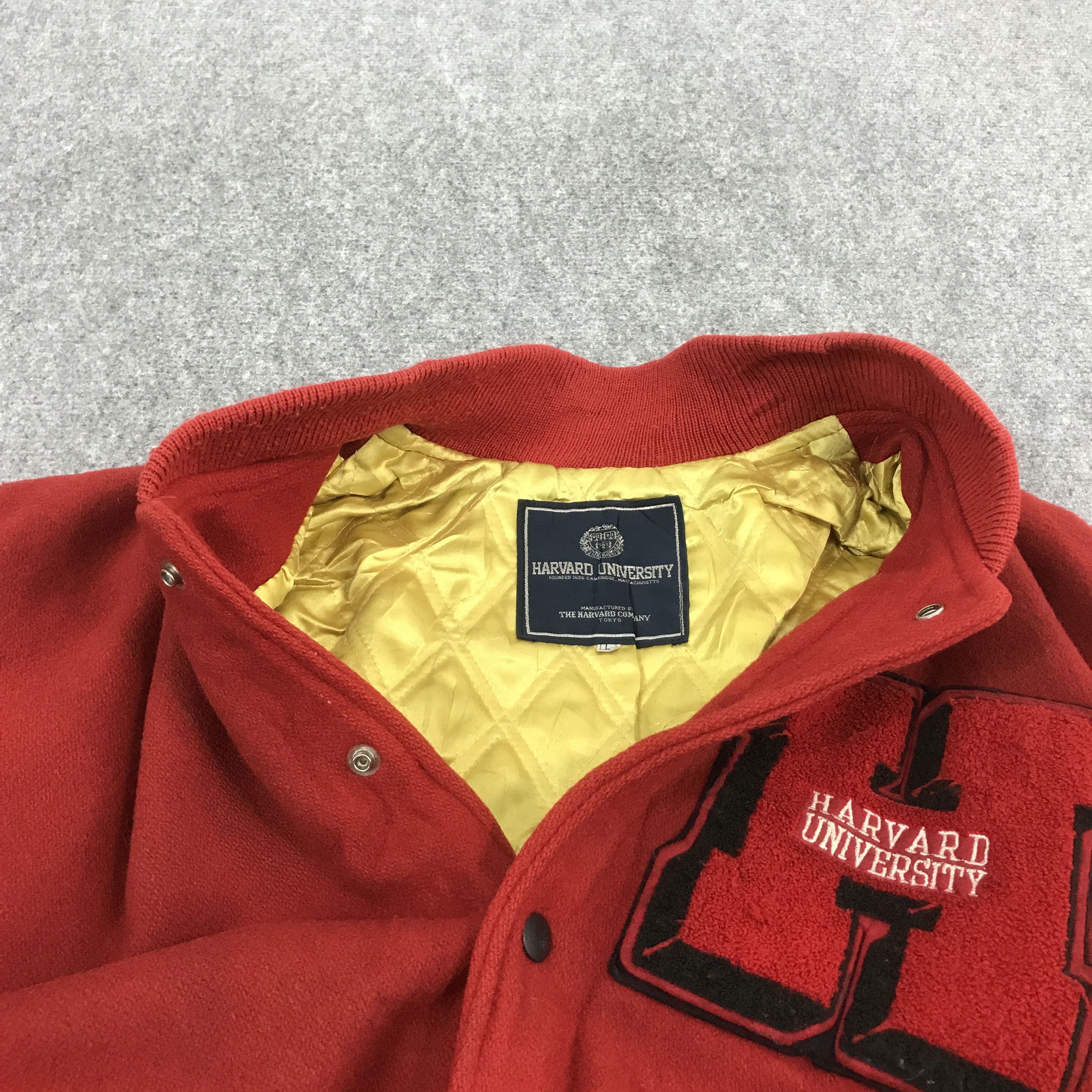 Vintage VTG HARVARD UNIVERSITYY VARSITY JACKET SLEEVE LEATHER Size US L / EU 52-54 / 3 - 7 Thumbnail