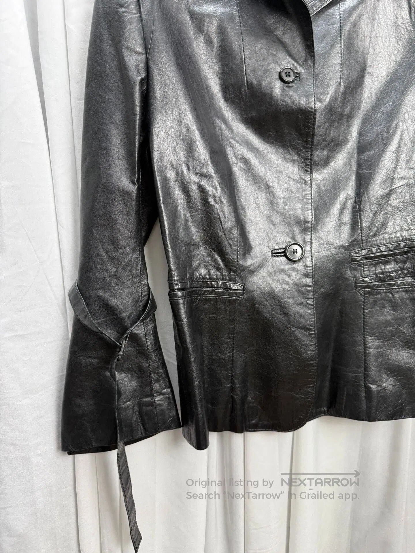 Ann Demeulemeester Ann Demeulemeester 04AW Strap Leather Blazer. Size S / US 4 / IT 40 - 4 Thumbnail