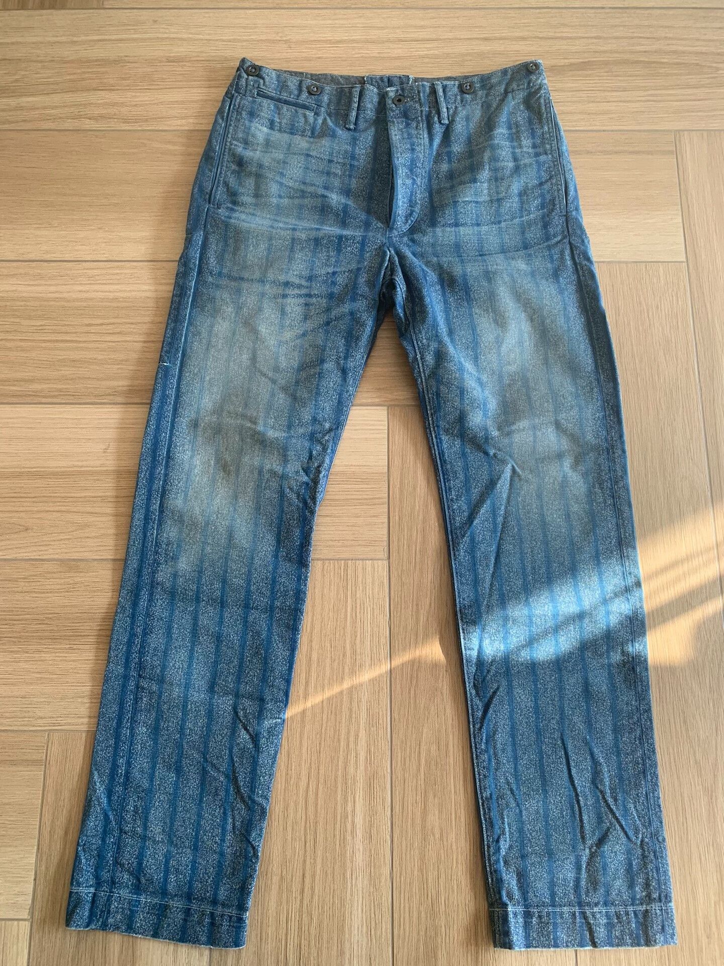 RRL Ralph Lauren RRL Indigo Stripe Twill Pant Size US 34 / EU 50 - 1 Thumbnail