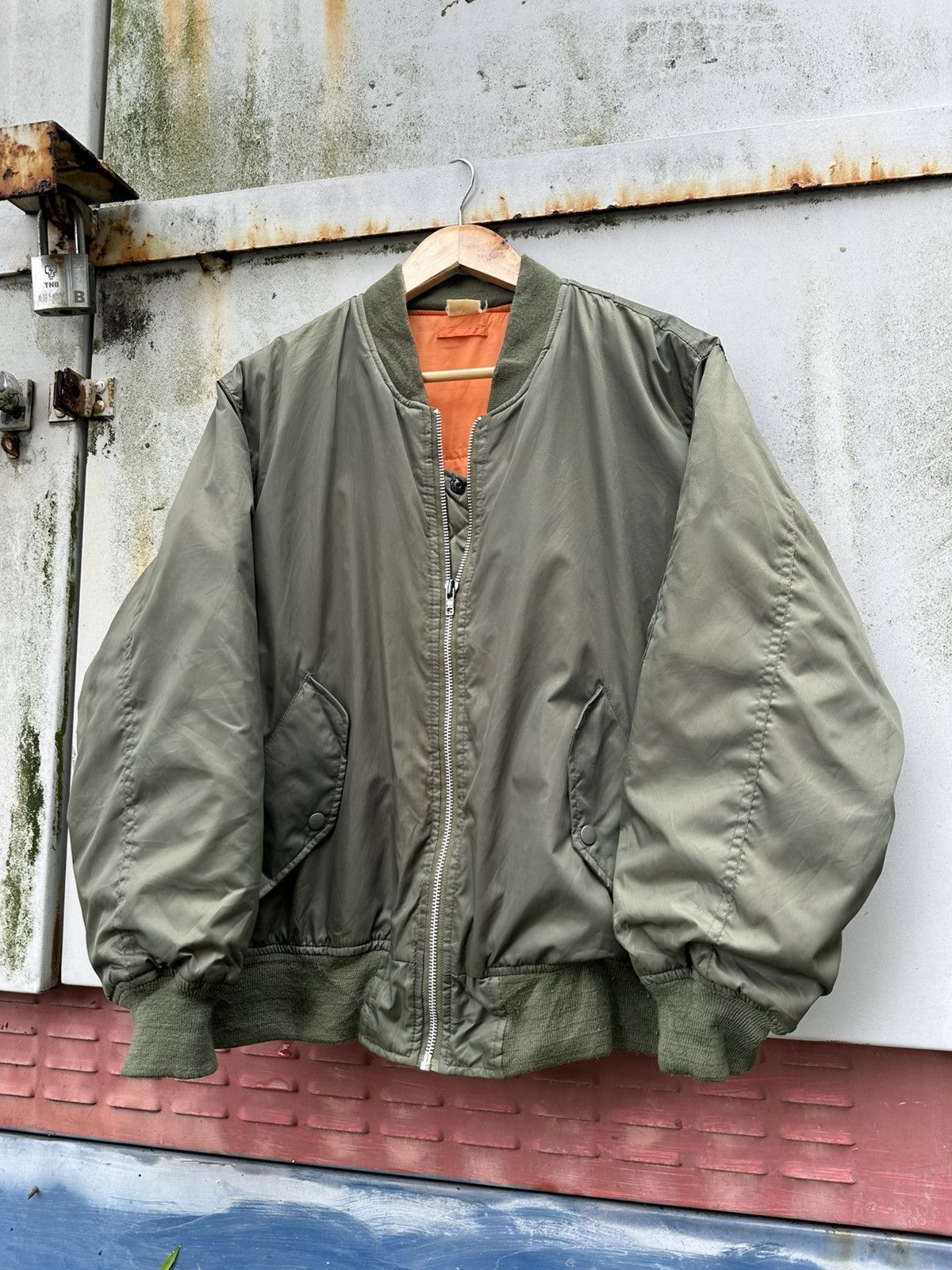 Vintage 🪖Vintage MA-1 Man Intermediate Bomber Jacket Size US M / EU 48-50 / 2 - 7 Thumbnail