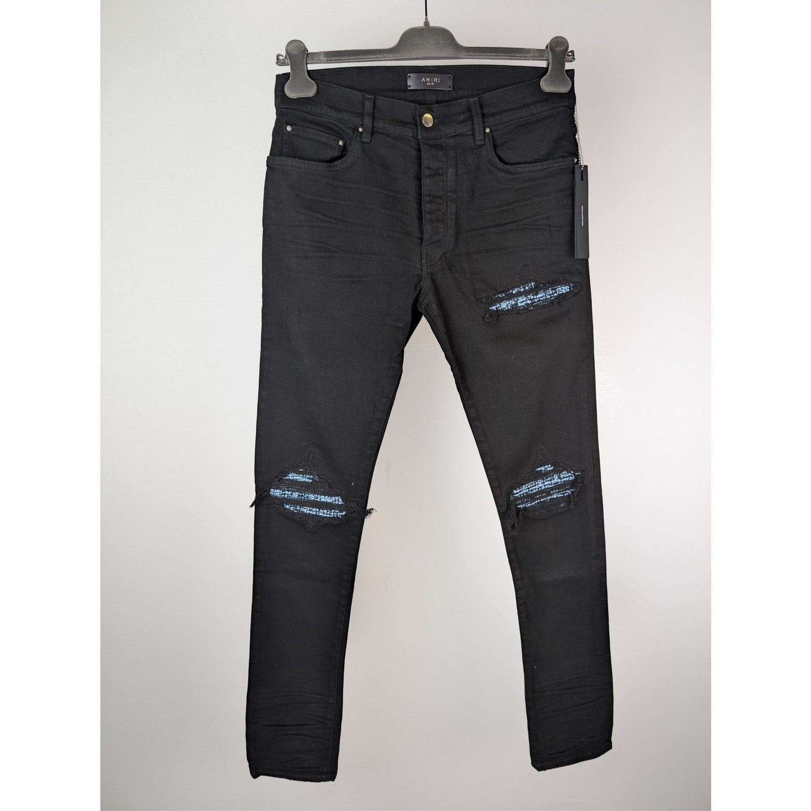 Amiri o1rshd1 Boucle MX1 Denim Jeans in Black Overdyed Size US 32 / EU 48 - 2 Thumbnail