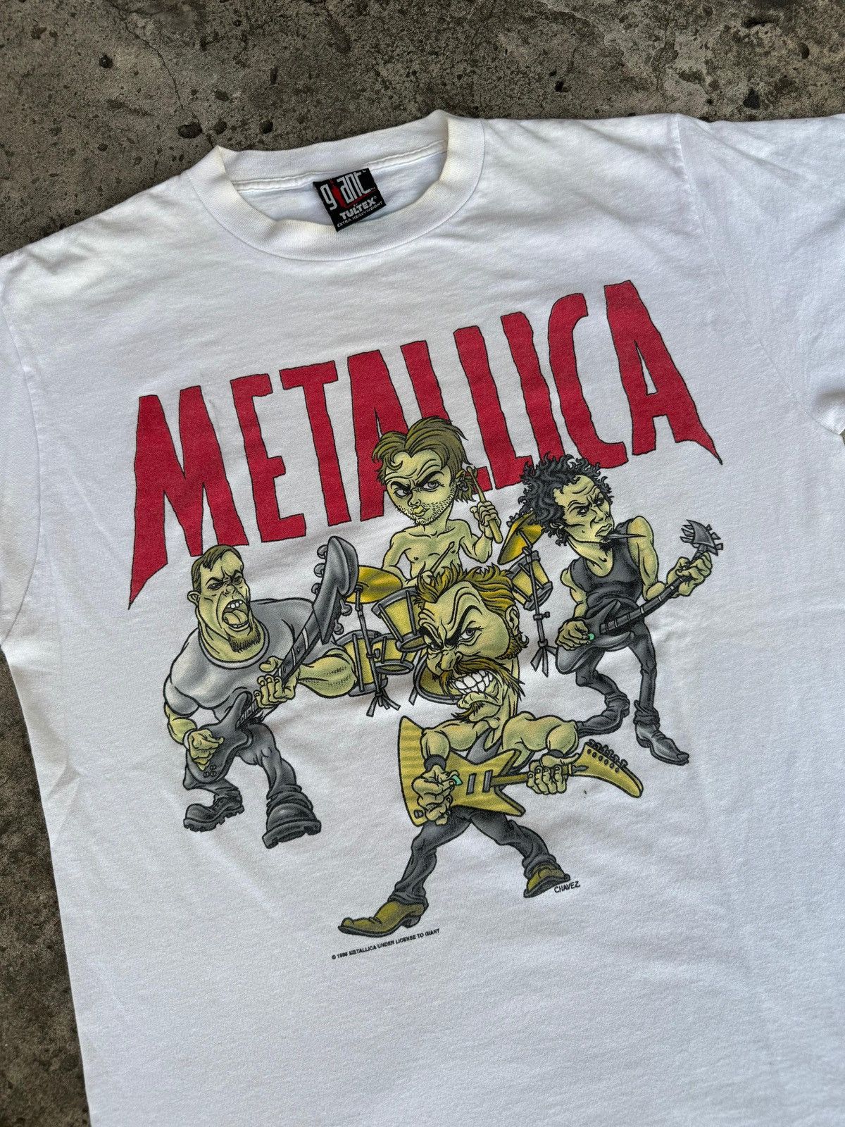 Band Tees Rare Vintage 90's Metallica Cartoon Big Print Tshirt Size US L / EU 52-54 / 3 - 2 Thumbnail
