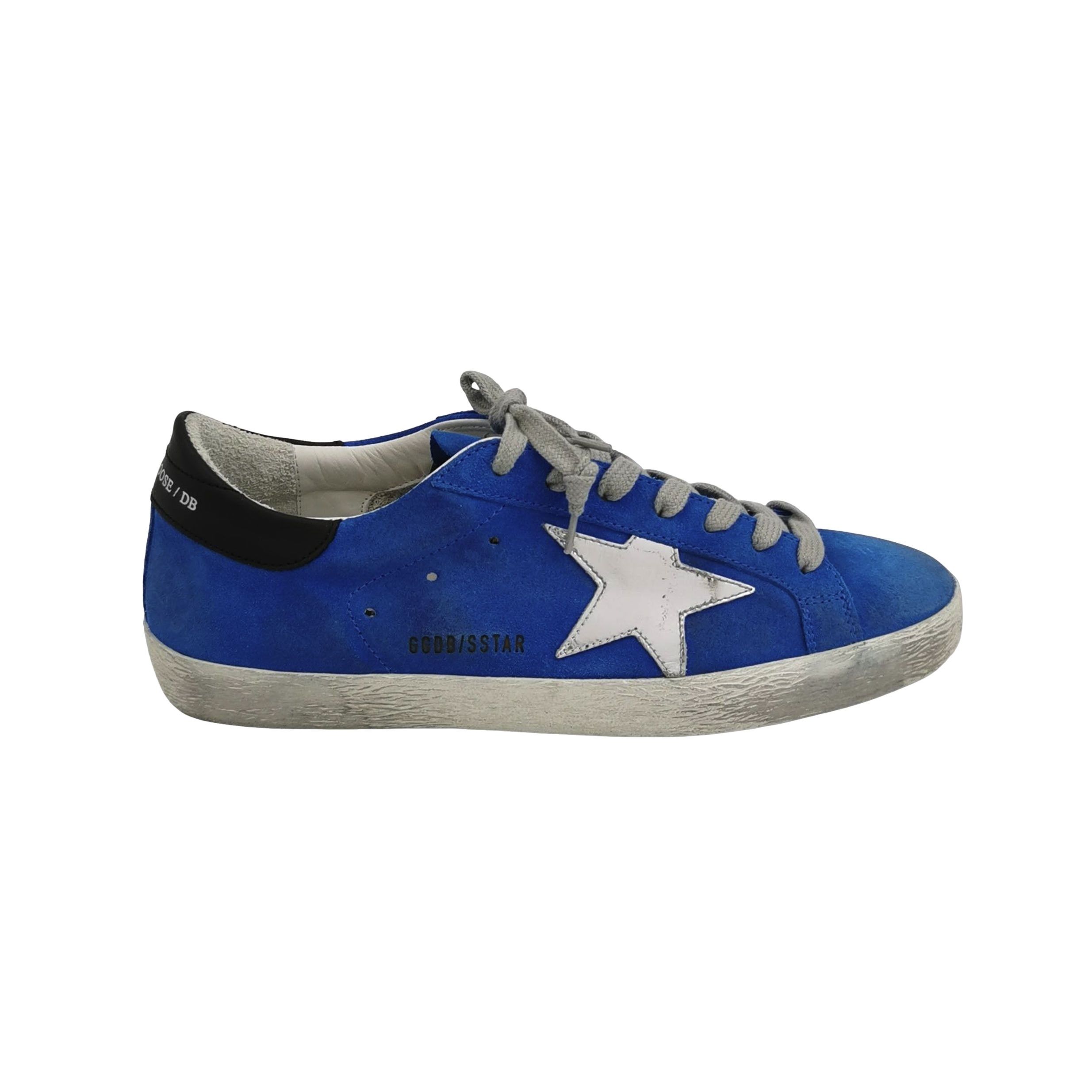 Golden Goose Golden Goose Blue Suede Super-Star Sneakers 40 Size US 7 / EU 40 - 1 Thumbnail