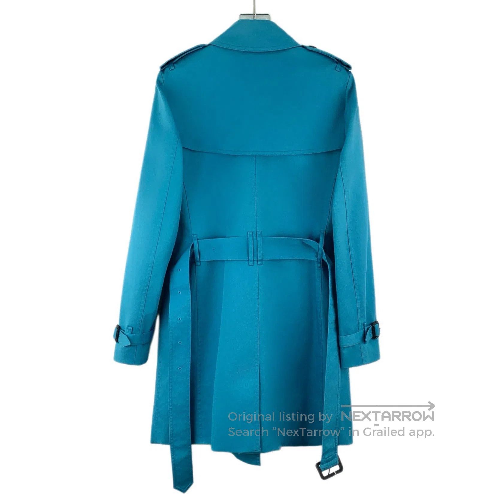 Burberry Burberry Blue cotton collar double-breasted long sleeve be Size S / US 4 / IT 40 - 2 Thumbnail