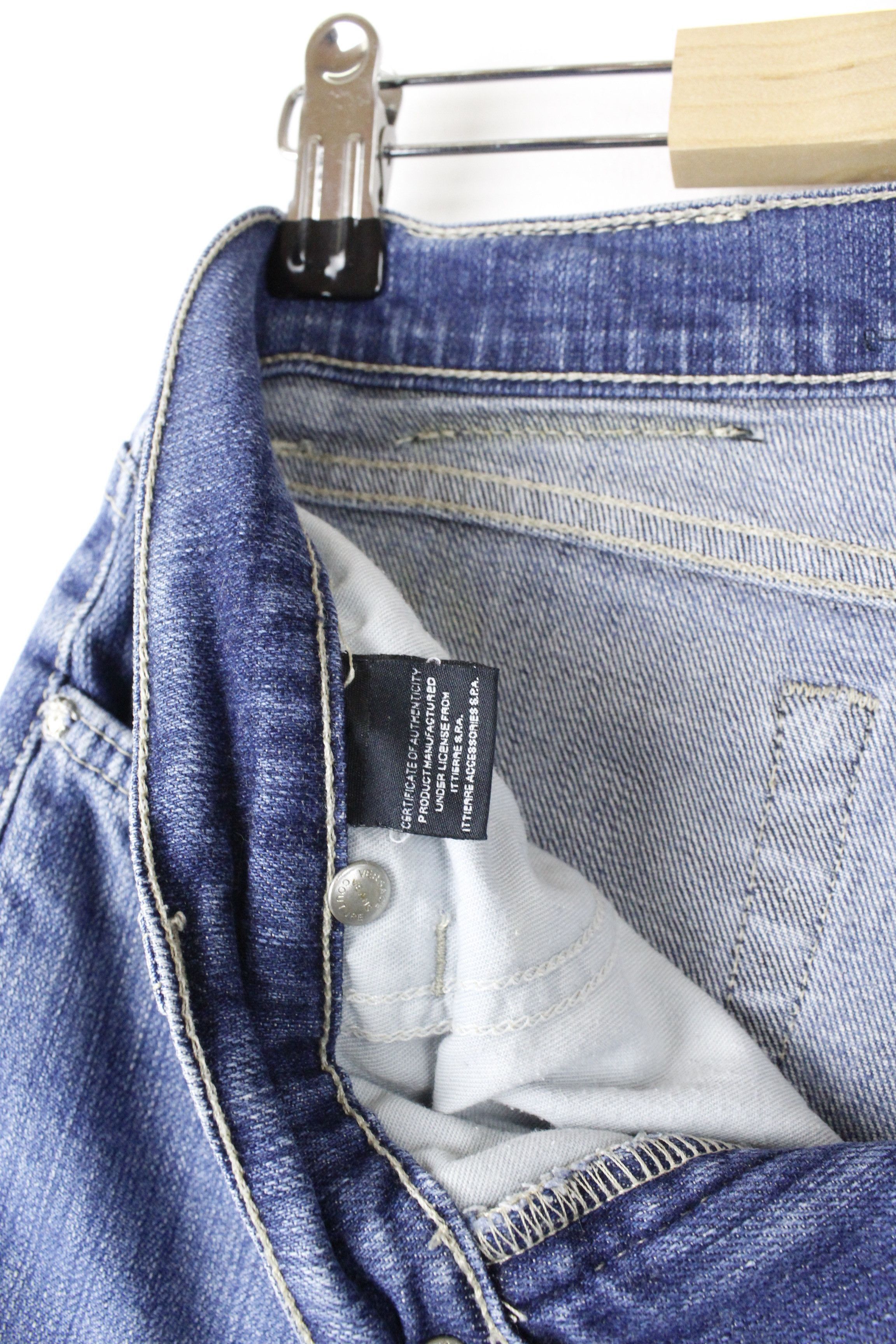 Versace × Versace Jeans Couture × Vintage Vintage Versace Jeans Couture Low Waist & Flared Jeans Size 28" / US 6 / IT 42 - 5 Thumbnail