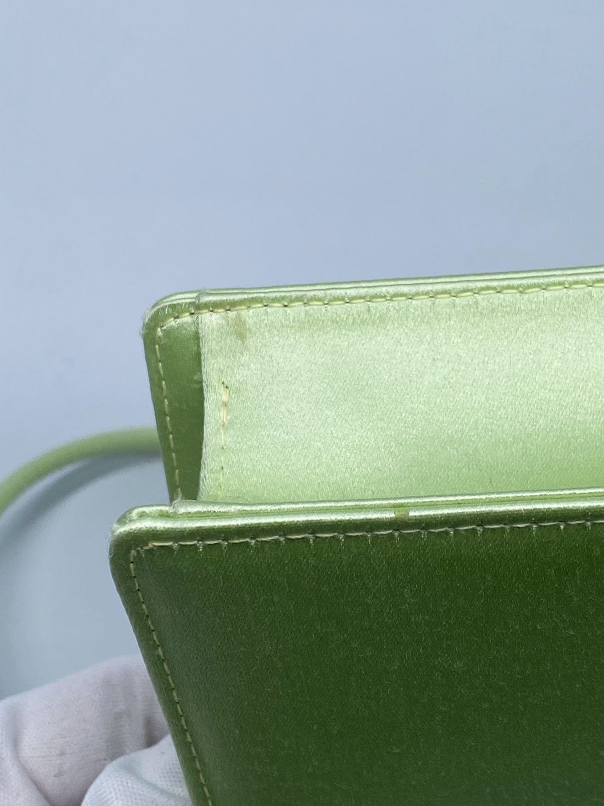 Bvlgari BVLGARI Light Green Satin Mini Shoulder Bag Size ONE SIZE - 12 Thumbnail