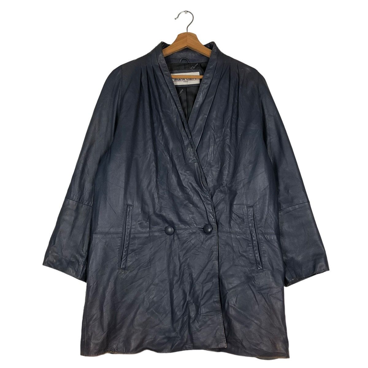 Japanese Brand 🔥VINTAGE LEATHER JACKET MARIE CLAIRE ISSEY MIYAKE Size US M / EU 48-50 / 2 - 1 Thumbnail