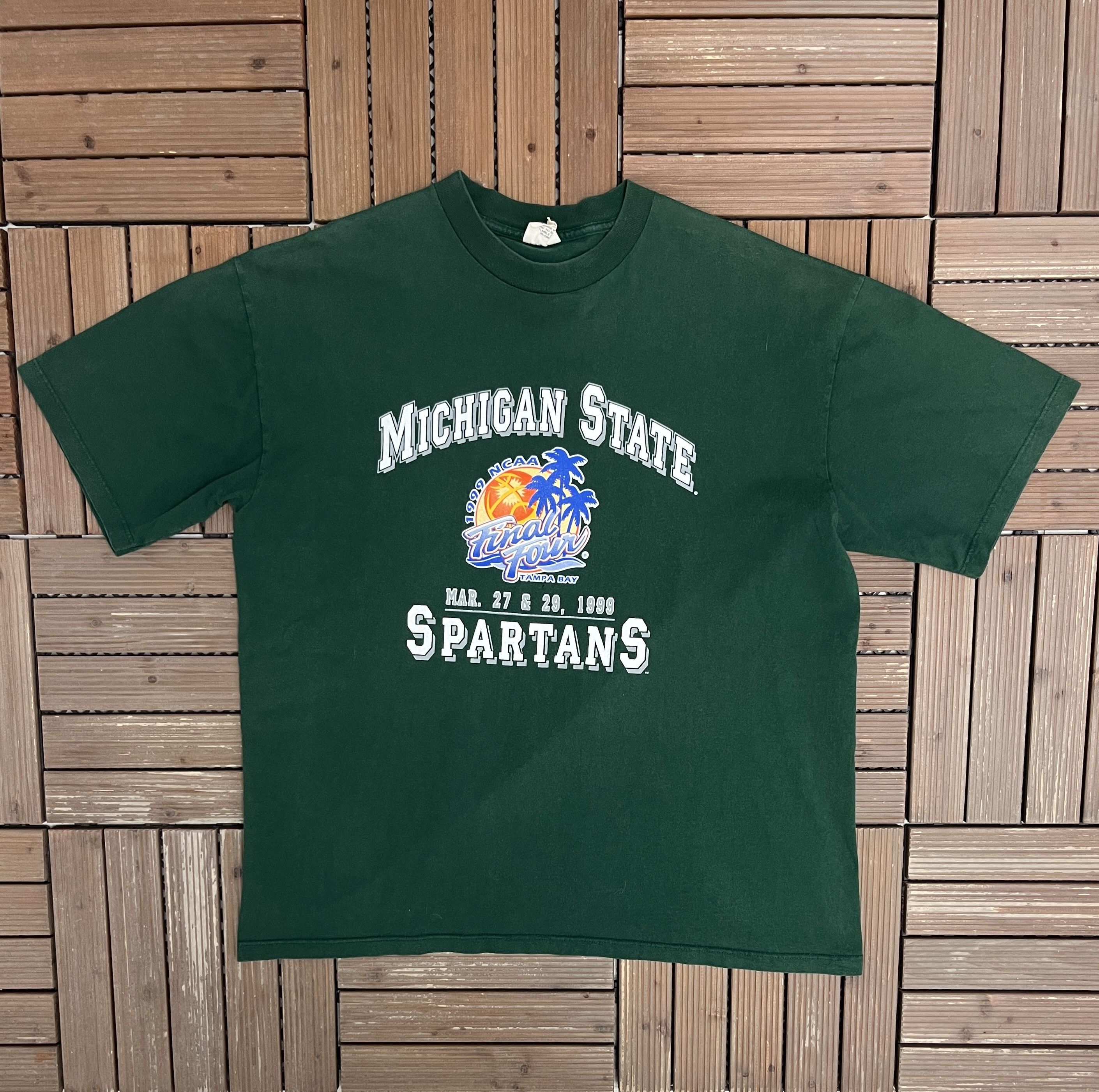 Vintage Michigan State Spartans Final Four 1999 Vintage Green Tee Size US XXL / EU 58 / 5 - 1 Thumbnail