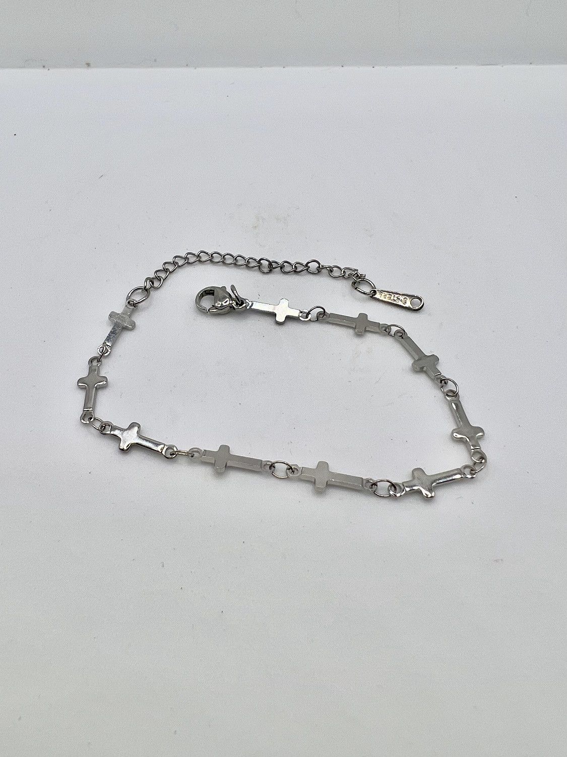 Handmade Cross Chain Stainless Steel Bracelet Size ONE SIZE - 2 Thumbnail
