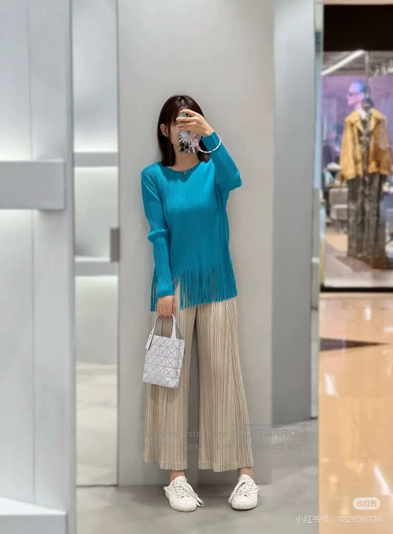Issey Miyake Issey Miyake size:one size Blue Tassel Top Size XXS / US 00 / IT 34 - 6 Thumbnail