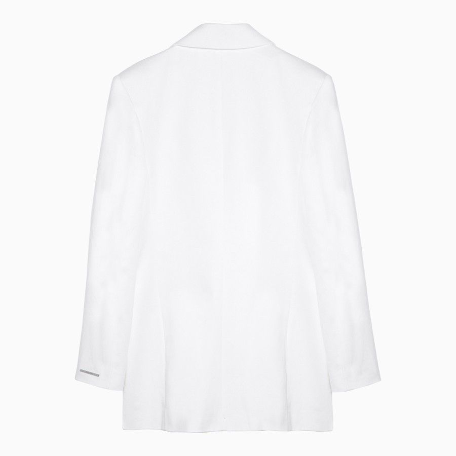 Calvin Klein o1d2blof0824 Single-Breasted Cotton Jacket in White Size S / US 4 / IT 40 - 2 Thumbnail