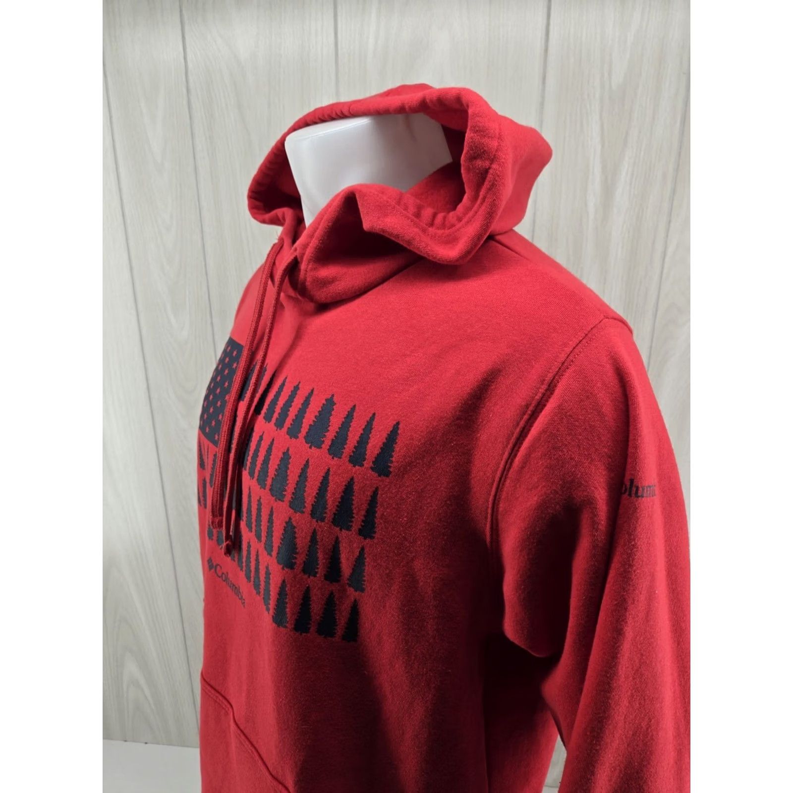 Vintage Columbia Hoodie Red American Flag Graphic Hooded Pullover Size Large Men Size US L / EU 52-54 / 3 - 5 Thumbnail