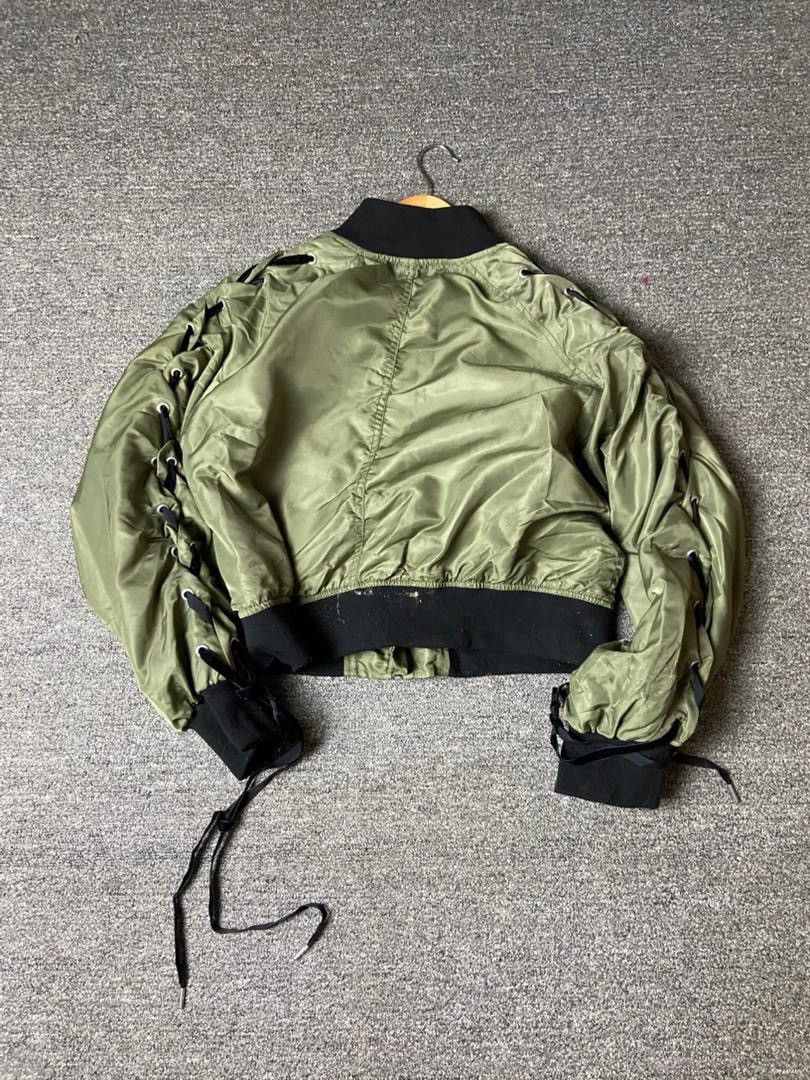 Japanese Brand Browny Standard Crop Bomber Jacket (178) Size ONE SIZE - 3 Thumbnail