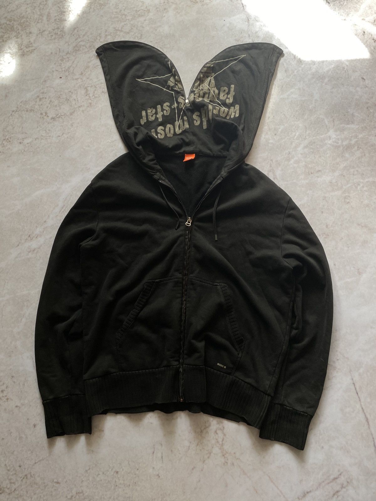 Hugo Boss × Vintage Vintage Avant Garde sweater / Zip Up Hoodie Hugo Boss Rare Size US XL / EU 56 / 4 - 1 Thumbnail