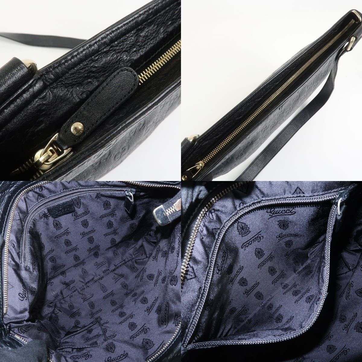 Gucci Gucci Guccissima Leather Crossbody Bag Black Size ONE SIZE - 7 Thumbnail