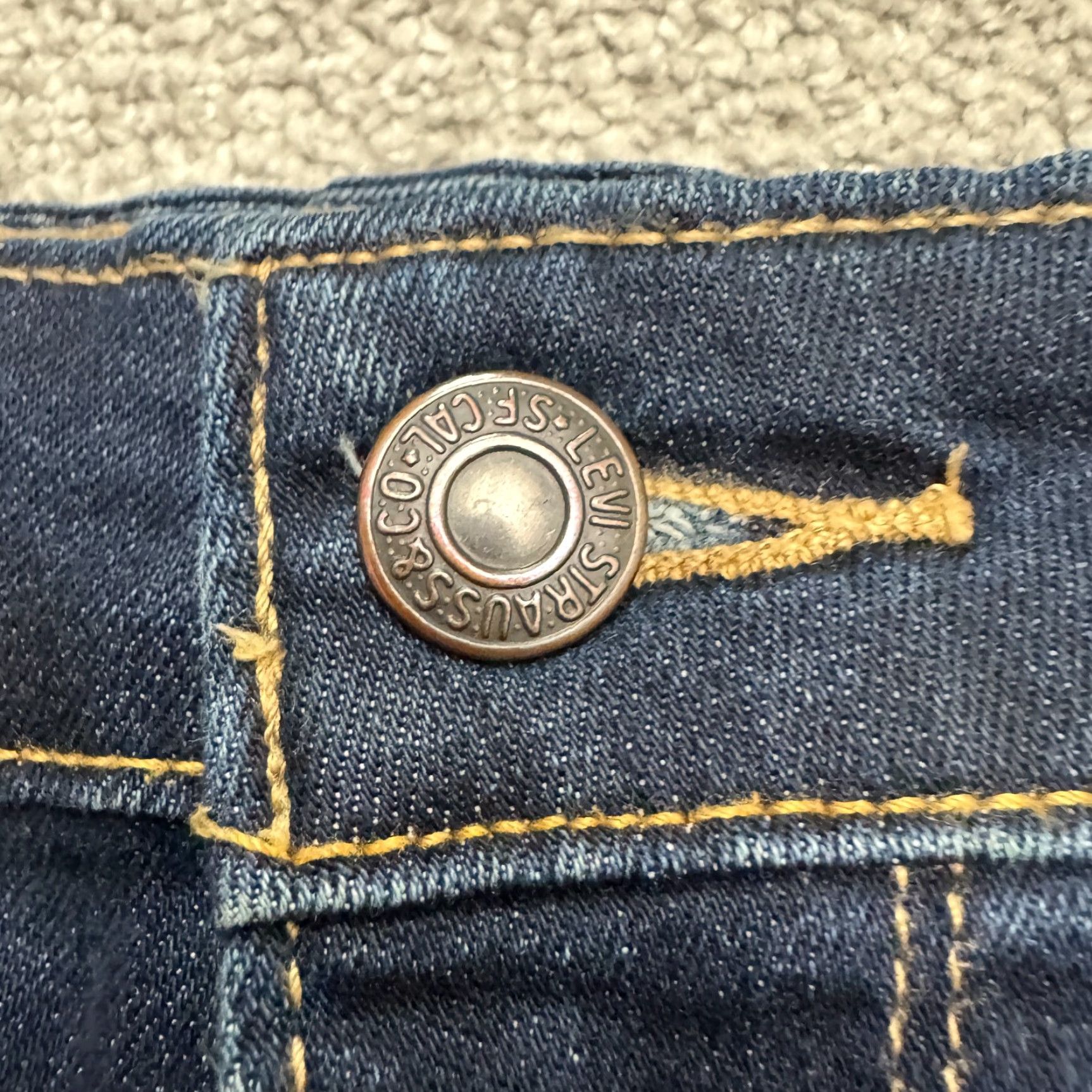 Levi's Levi's 715 Bootcut Mid Rise Denim Jeans Womens 32 Blue Dark Wash Stretch Casual Size 24" / US 00 / IT 34 - 3 Thumbnail