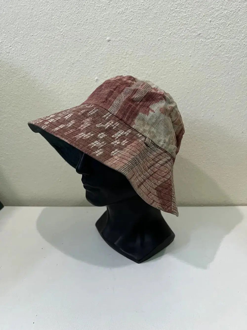 Japanese Brand Japanese Brand Patchwork Style Overprint Bucket Hat Size ONE SIZE - 3 Thumbnail
