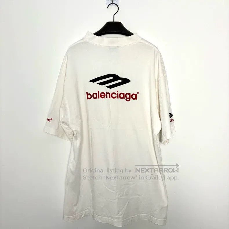 Balenciaga Balenciaga Logo Embroidered Crew Neck Short Sleeve T-Shirt Size US M / EU 48-50 / 2 - 2 Thumbnail
