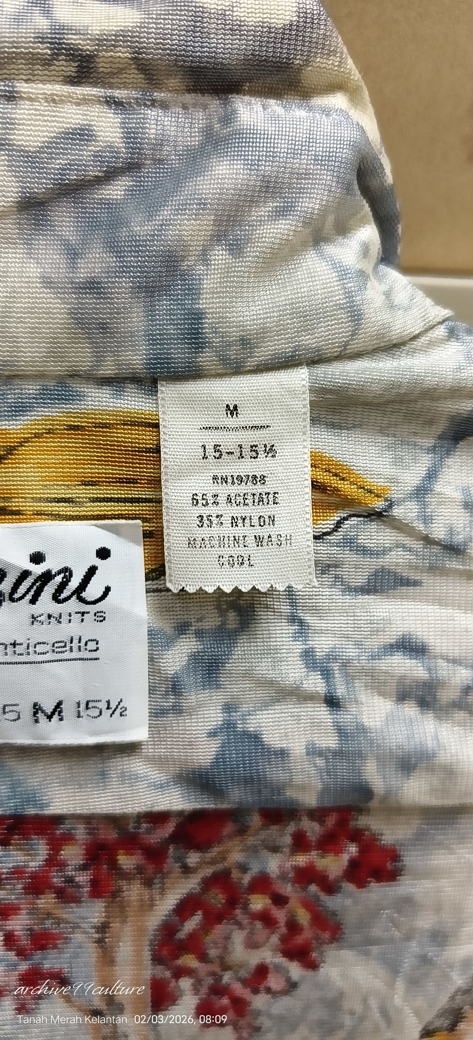 Vintage 70s Monzini by Monticello Novelty Print Disco shirt