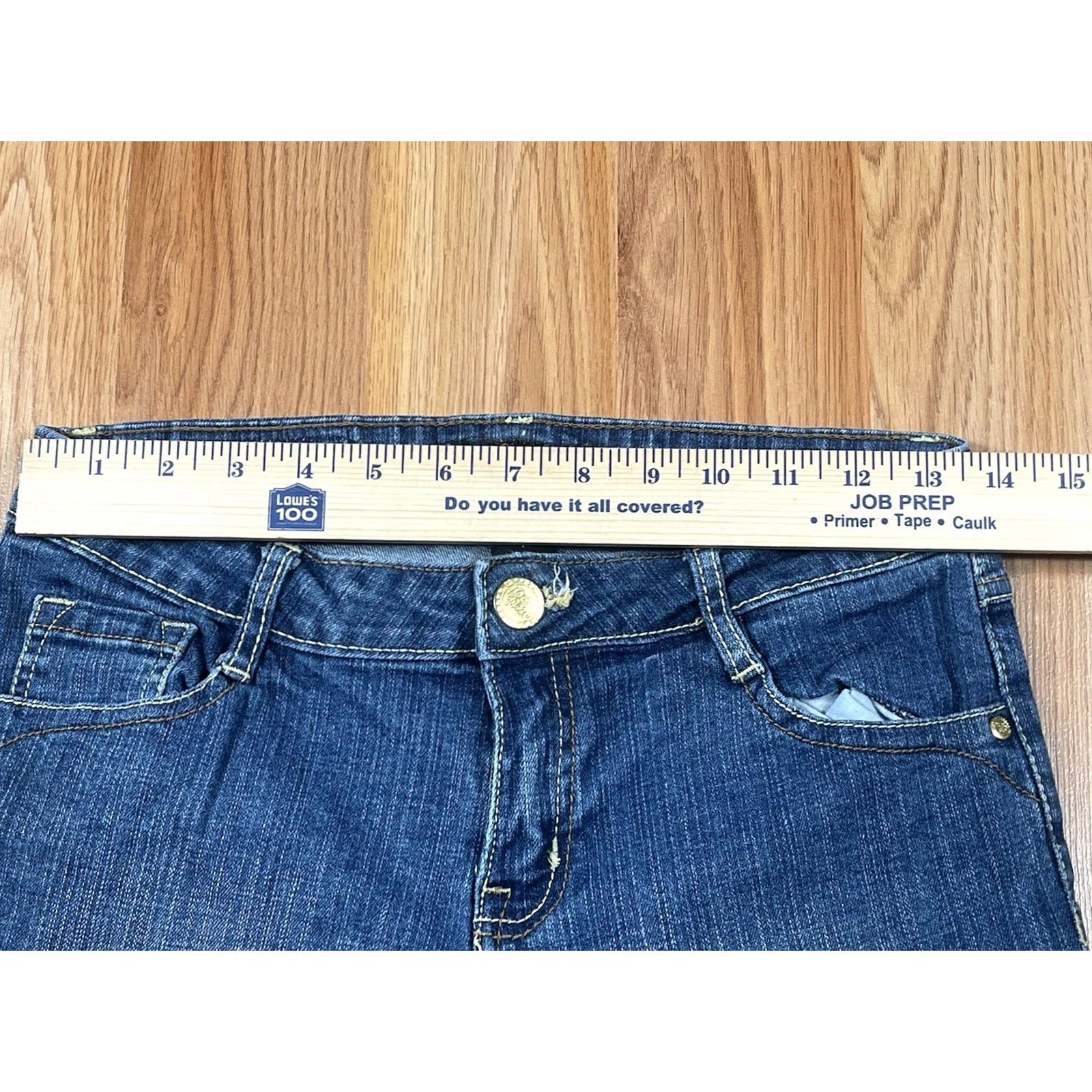Southpole Southpole Jeans Co. Denim Jeans Mid Rise Flared Leg Faded Blue Cotton Blend Women’s 7 Size 28" / US 6 / IT 42 - 3 Thumbnail
