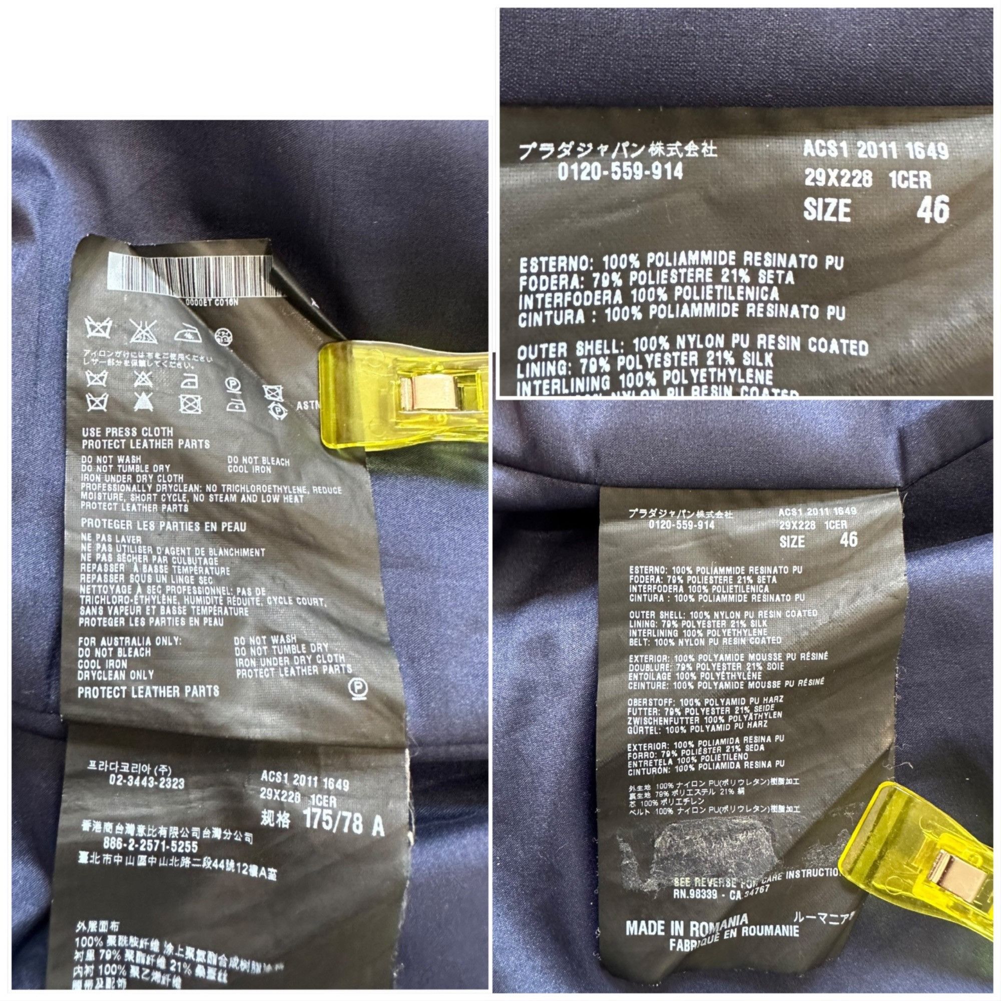 Prada Prada Nylon Single-breasted Trench Coat, Size 46 Italy, Tart Size L / US 10 / IT 46 - 8 Thumbnail