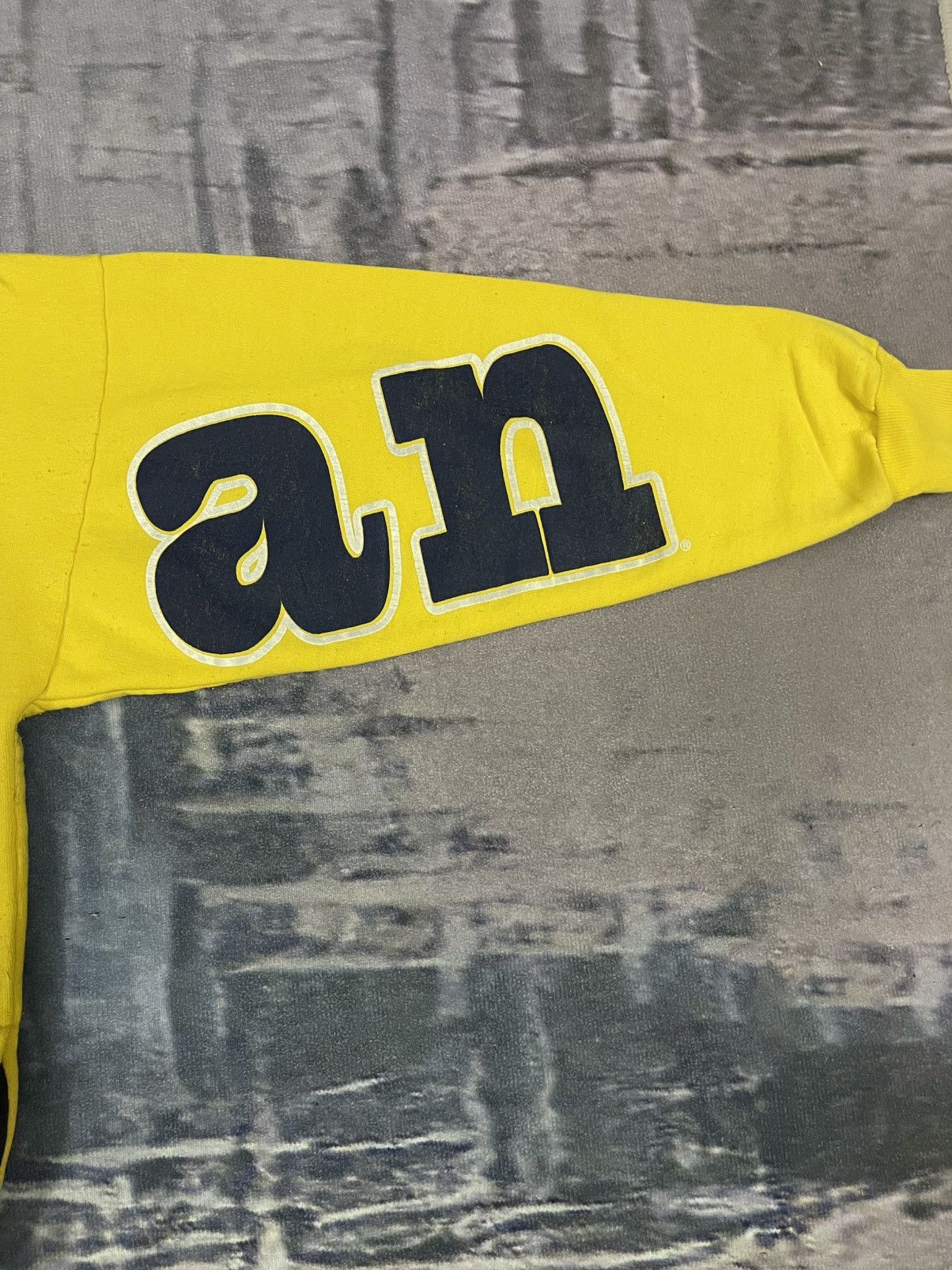Vintage 90s THE UNIVERSITY OF MICHIGAN PULLOVER SPELLOYT DESIGN Size US L / EU 52-54 / 3 - 4 Thumbnail