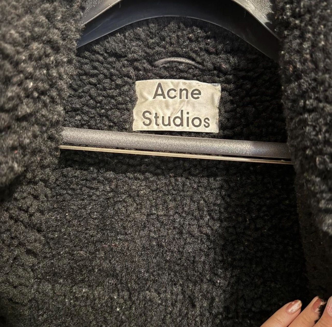 Acne Studios Acne Studios Shearling Biker Jacket — Black (Size S) Size US S / EU 44-46 / 1 - 3 Thumbnail
