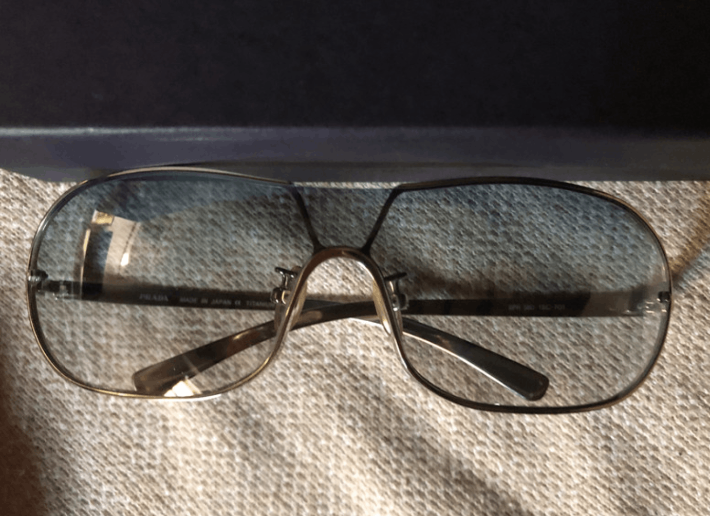 Prada × Vintage PRADA Sunglasses SPR 58D Rimless Sport Metal Shield Size ONE SIZE - 3 Thumbnail