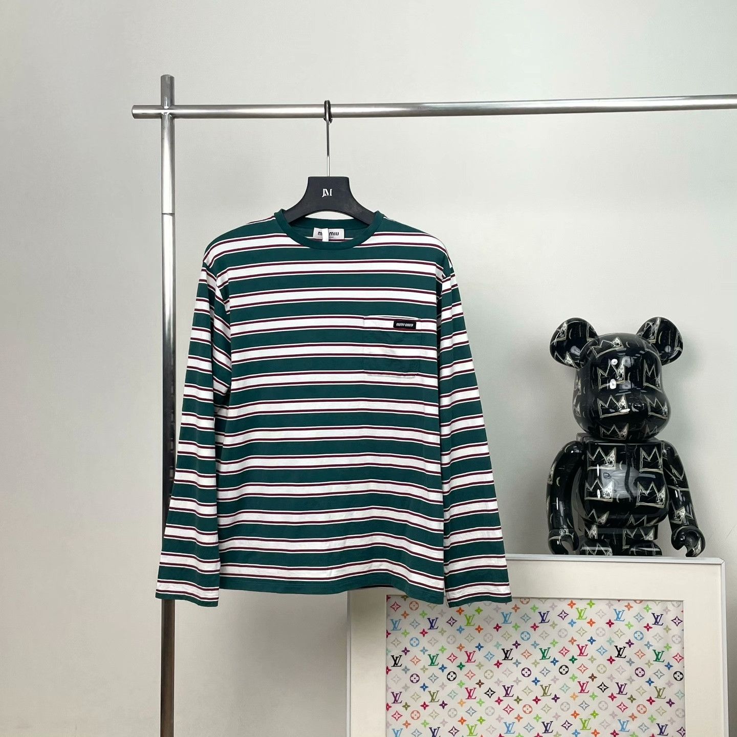 Miu Miu Miu Miu Striped T-Shirt XS Women Size XS / US 0-2 / IT 36-38 - 1 Thumbnail
