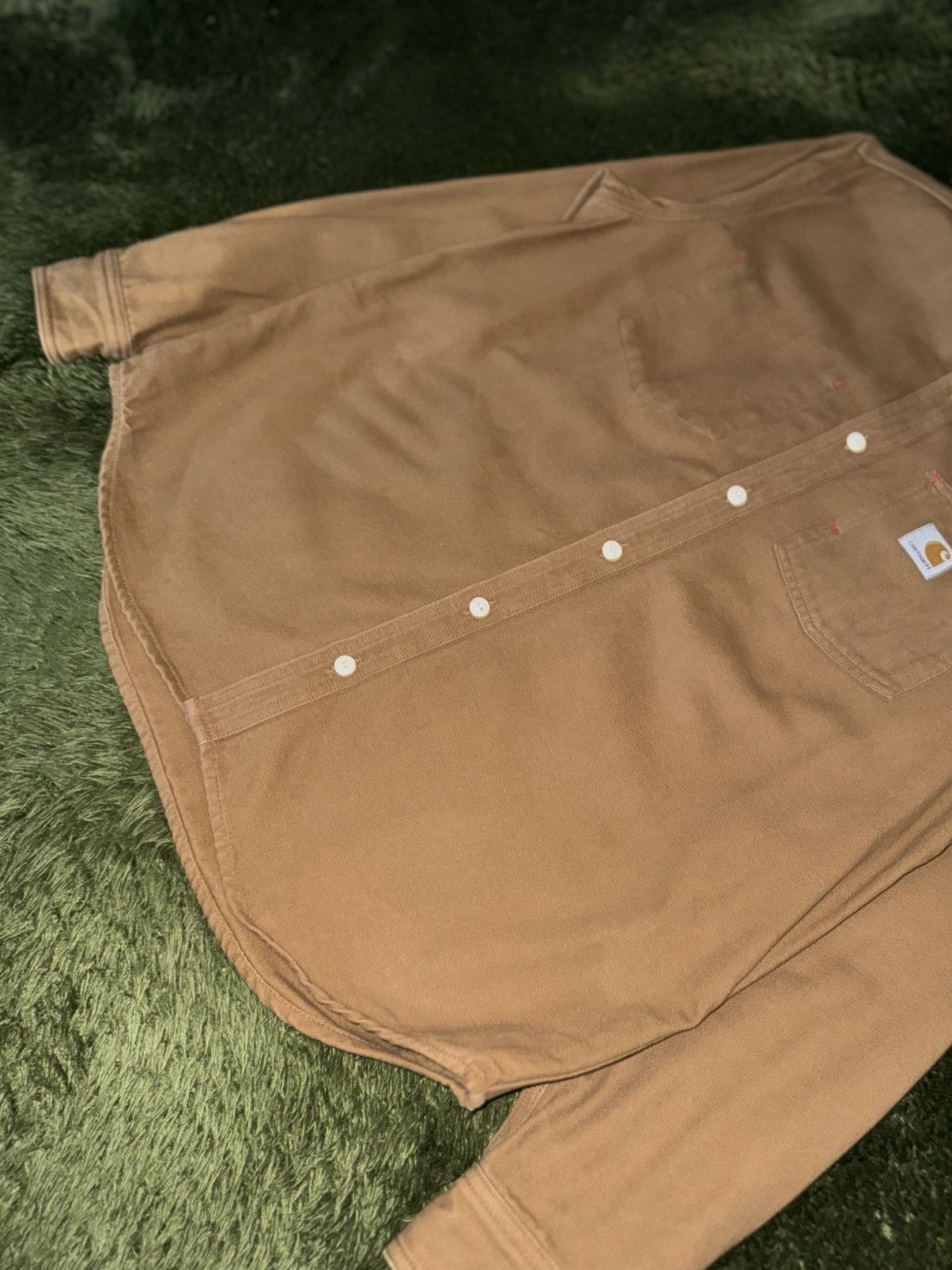 Carhartt Wip [M] Carhartt WIP TONY Canvas Work Shirt Tan Brown Size US M / EU 48-50 / 2 - 5 Thumbnail
