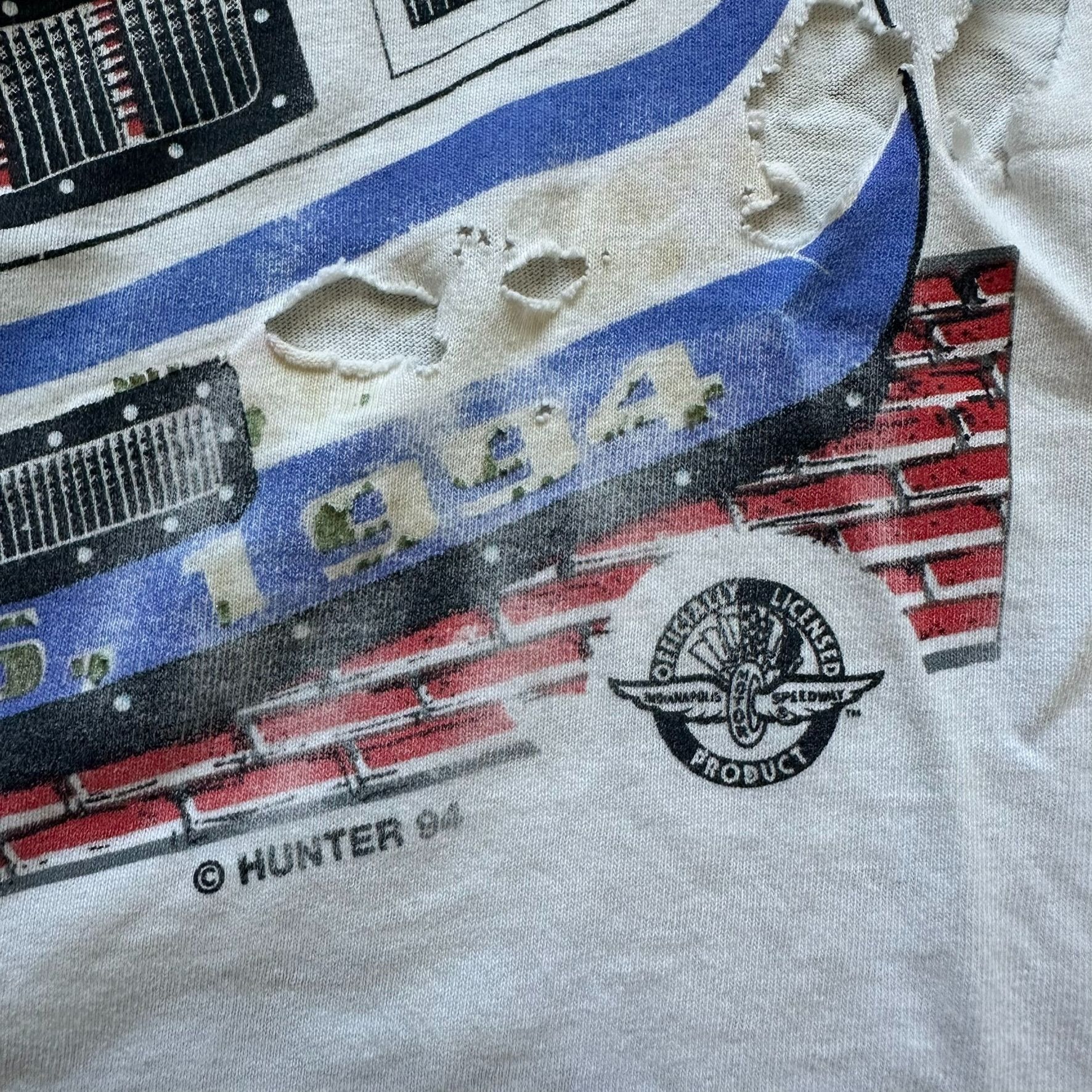 NASCAR Vintage 90s NASCAR Brickyard 400 T-Shirt Trashed Distressed Size US XL / EU 56 / 4 - 3 Thumbnail