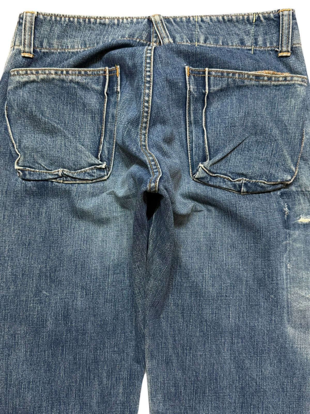 Johnbull Vintage 90s Japan Johnbull Blue Faded Wash Whisker Style Size US 30 / EU 46 - 5 Thumbnail