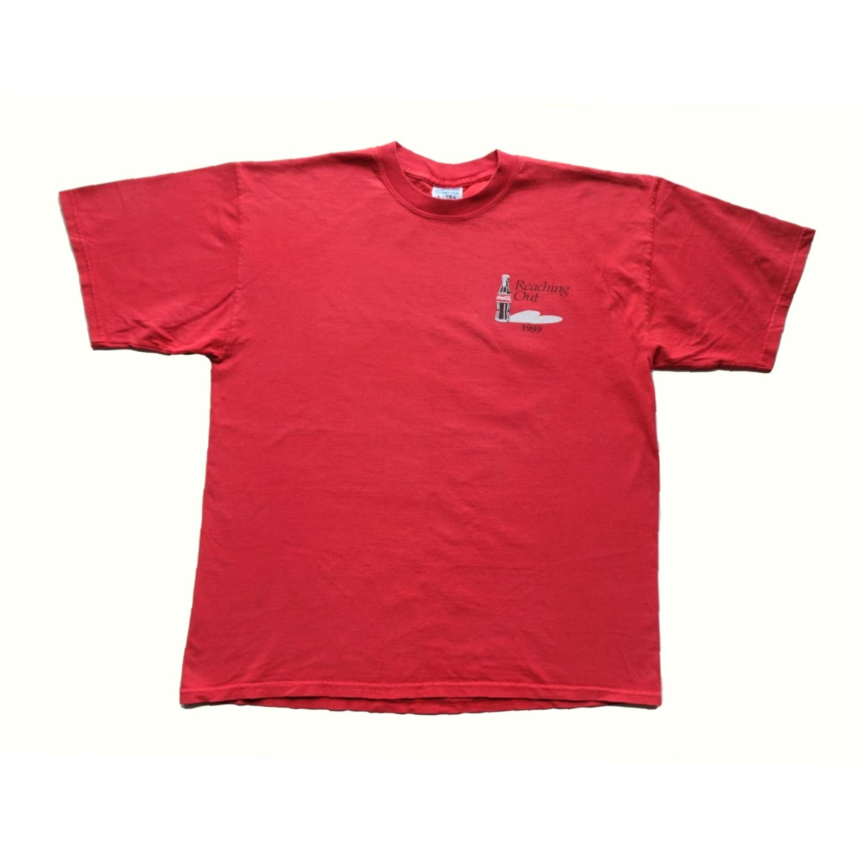 Vintage VINTAGE COCA COLA GILDAN 90s REACHING OUT HEART LOVE T SHIRT Men XL Red Crew Neck Short Sleeve 1999 Size US XL / EU 56 / 4 - 3 Thumbnail