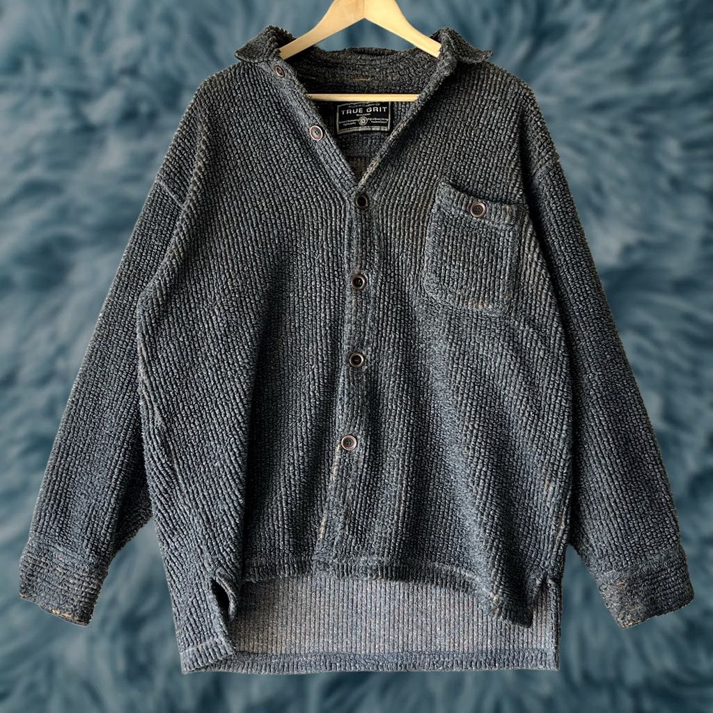 Vintage True Grit Sweater Button up Gray Size L Made In USA Size US L / EU 52-54 / 3 - 1 Thumbnail